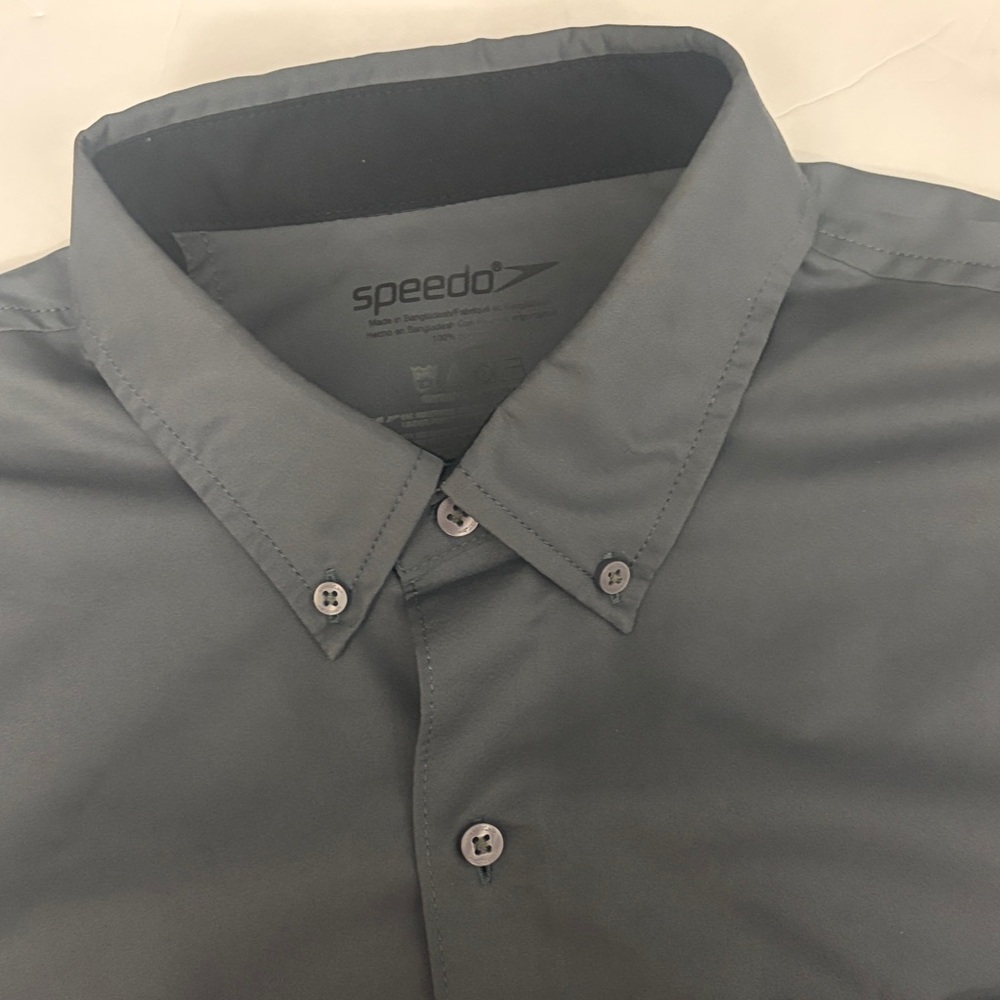 NWOT! Speedo UPF 50+ XL Swim Shirt Hybrid UV Protection Gray Paddle $60 - Picture 3 of 16